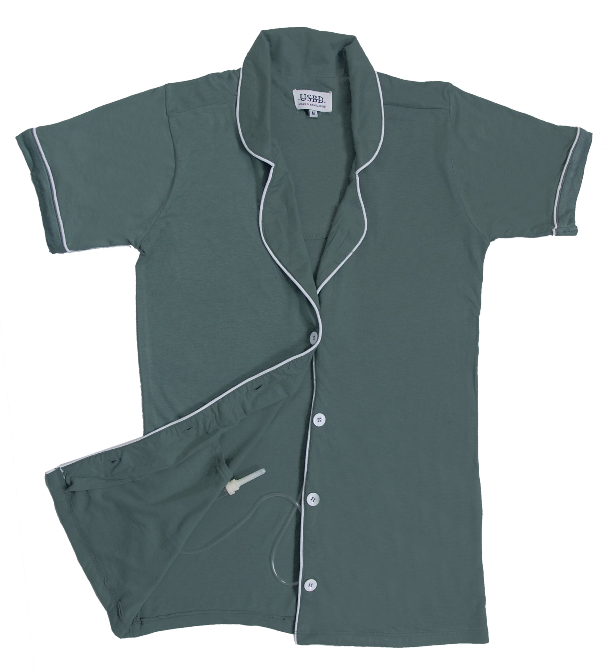 Post Mastectomy Surgery Recovery Shirt Lapel Collar Camisole With Drain Pockets